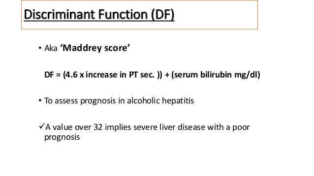 Maddrey Score Discriminant Function And Lillie Model Alcohoic Hepatitis Epomedicine