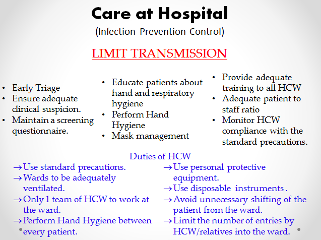 coronavirus care at hospital