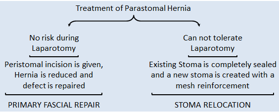 Parastomal hernia surgery