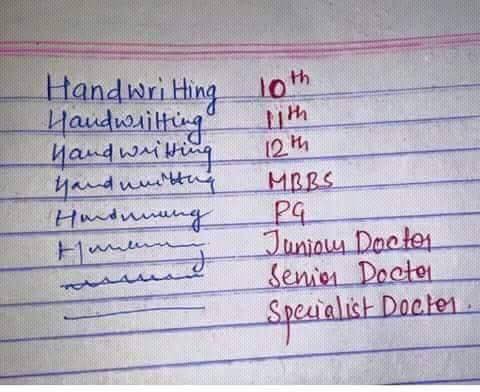 doctors handwriting