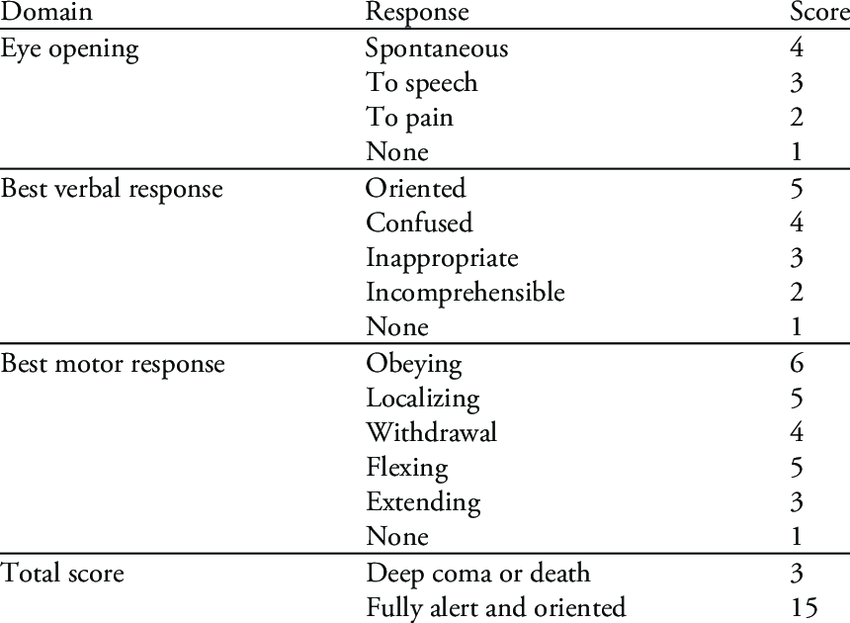 Glasgow Coma Scale Epomedicine